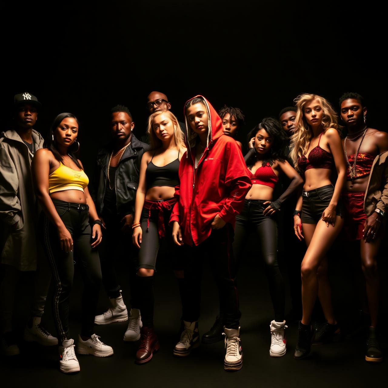 Group of DTE talent in editorial styling